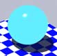 Glowing cyan sphere