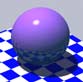 Slightly reflective purple sphere