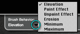 The Brush Behavior menu