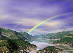 A narrow rainbow