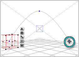 Cursor is on the last blue Trajectory dot, and is a four pointed arrow.