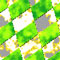 Checks, with green blobs where there was blue, and gray and white blotches where there was gray