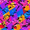 Color at top of square (gray) replaced with entire color pattern from red fractal. Bump is pure red fractal