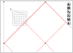 Top view, very large cube, with camera and groundplane