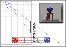 Wireframe Top; Table/box groups, flipped, with box edges touching Inset of Nano Preview showing table