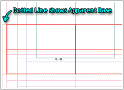 Wireframe; dotted line at bottom of Arch group shows apparent base of group