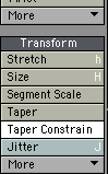 The Taper Constrain tool button.