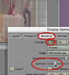 Reduce the contrast on the viewport which is showing the UV Map.