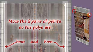 Select each pair of points, and drag the polys that make the flap fold to the correct place on the map.