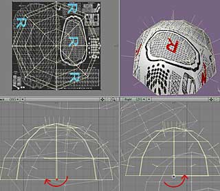 For best mapping, but identical rivets; align on all three axes, Make UVs, and allow them to pile up on the map. When all are mapped, select, resize, and position them all as a unit.