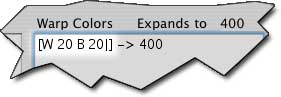 Type the text, [W 20 B 20|] exactly as shown.
