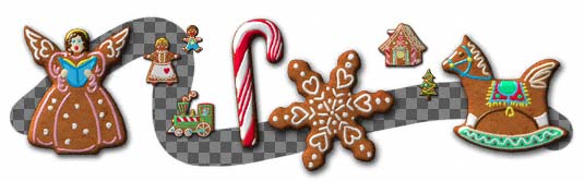 Selection of Christmas Cookie Icons, in various sizes.