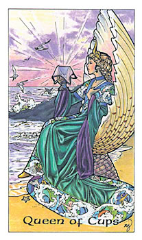 Queen of Cups from the Robin Wood Tarot