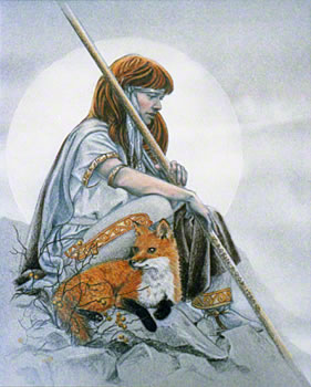 young Watcher and her fox