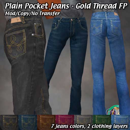 Plain Pocket Jeans - Clothing for Second Life - © Robin Wood 2009