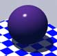 Dark purple glass sphere