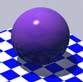 Nearly opaque purple sphere