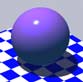 Purple sphere with very light blue highlight
