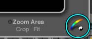 The Colored/Grayscale toggle, bottom left of the Terrain Canvas