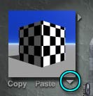 The Preview Shape button, on the Preview thumbnail in the Material Lab