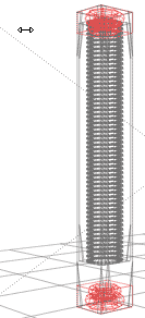 Wireframe of the column being resized