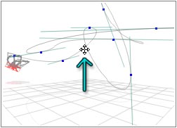 Cursor is four arrows, and entire Trajectory is being moved