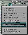 Enable Render Refraction in Render Options to see the refraction.