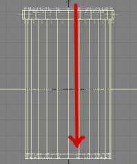The Y axis runs the length of the cylinder.