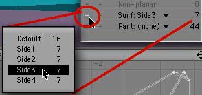 Select the Side3 surface using the Polygon Statistic window.