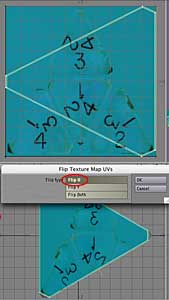 Flip the UV Map, so the numbers aren't reversed.